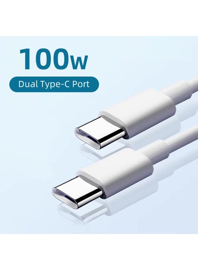 سلك شحن سريع 100 واط 6 أمبير PD - كابل Type-C إلى Type-C لـ Apple MacBook و iPhone و أجهزة هواوي المحمولة و iQoo - Image 1
